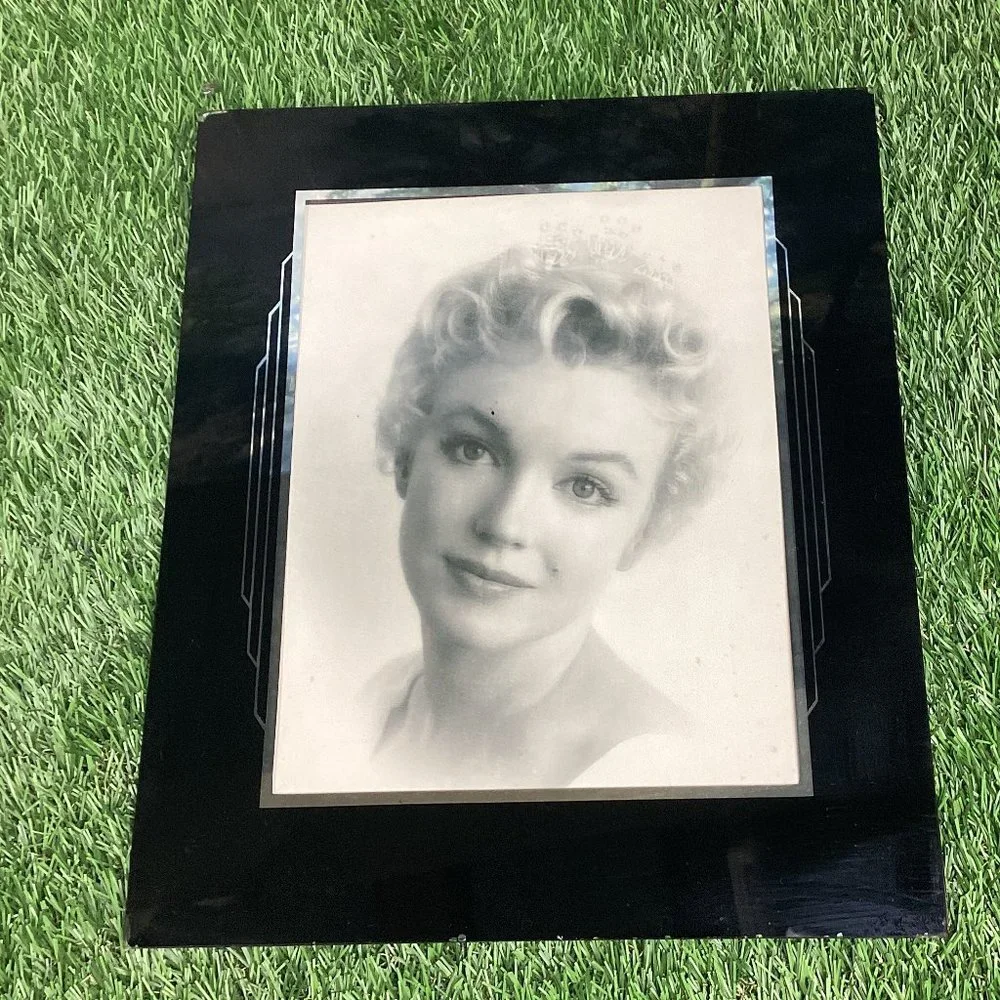 Vintage Art Deco Glass Photo Frame